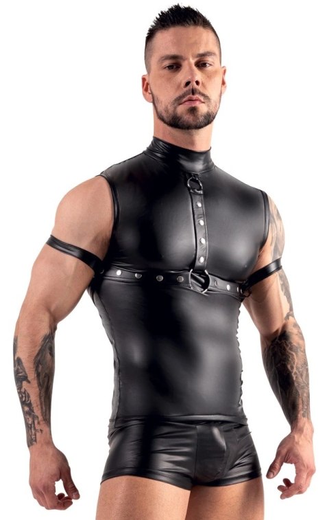 Svenjoyment Bondage - Seksowny Matowy Top Męski Z Ćwiekami Szelkami I Pasami XL Svenjoyment Bondage - Seksowny Matowy Top Męski Z Ćwiekami Szelkami I Pasami XL