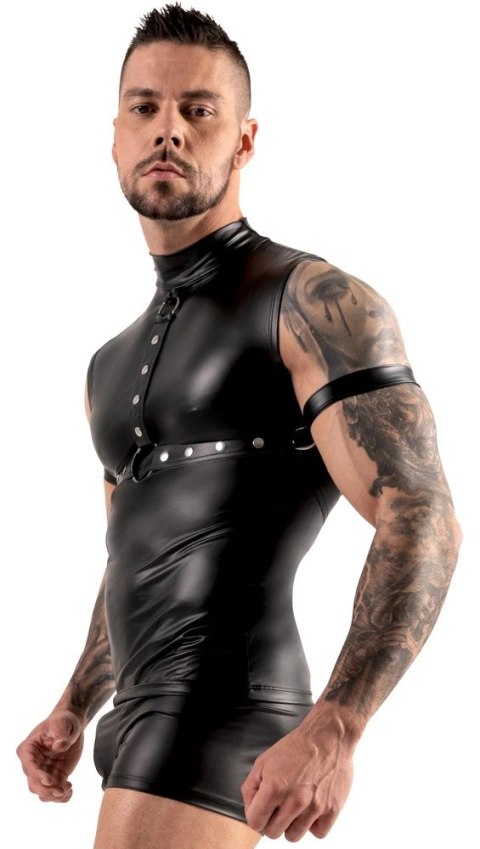 Svenjoyment Bondage - Seksowny Matowy Top Męski Z Ćwiekami Szelkami I Pasami XL Svenjoyment Bondage - Seksowny Matowy Top Męski Z Ćwiekami Szelkami I Pasami XL