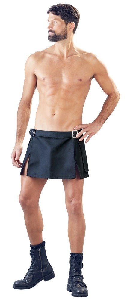 Svenjoyment - Krótka Męska Spódnica W Stylu Gladiatorskim Czarna L/XL Svenjoyment - Krótka Męska Spódnica W Stylu Gladiatorskim Czarna L/XL