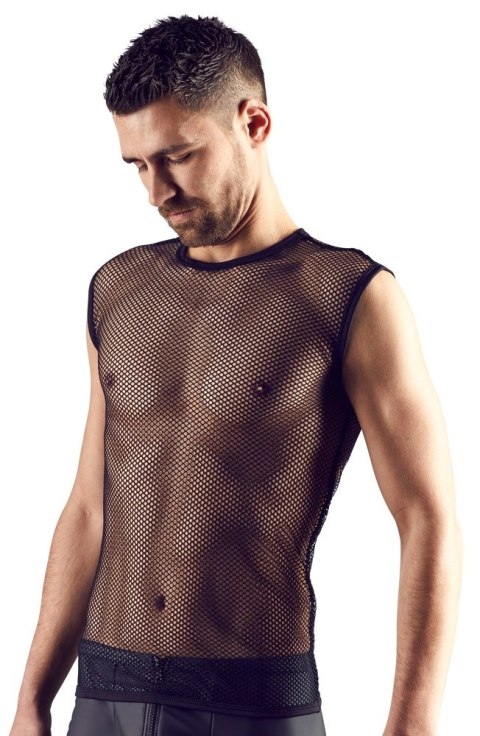 Svenjoyment - Męski Bezrękawnik Z Grubej Siateczki Czarny XL/2XL Svenjoyment - Męski Bezrękawnik Z Grubej Siateczki Czarny XL/2XL