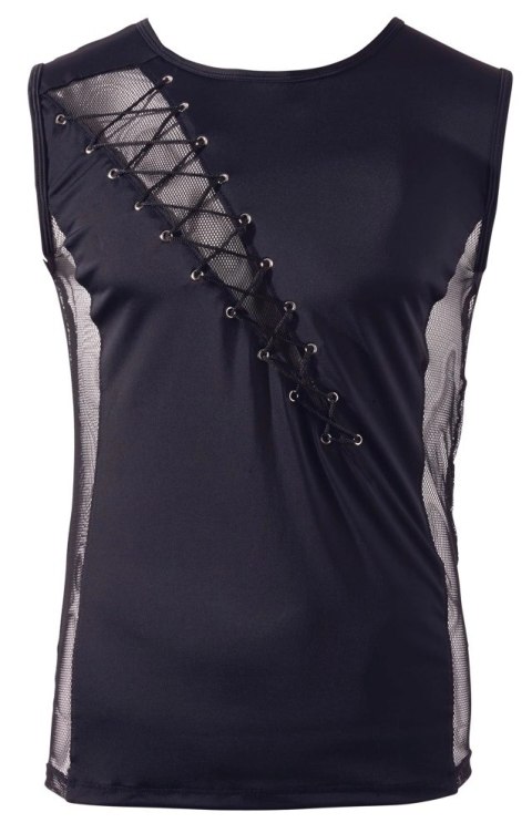 Svenjoyment - Męski Czarny Bezrękawnik Z Eleganckim Sznurowaniem XL Svenjoyment - Męski Czarny Bezrękawnik Z Eleganckim Sznurowaniem XL