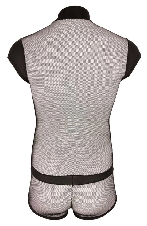 Svenjoyment - Męskie Siateczkowe Body Z Czarnymi Paseczkami I Suwakiem XL Svenjoyment - Męskie Siateczkowe Body Z Czarnymi Paseczkami I Suwakiem XL