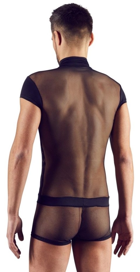 Svenjoyment - Męskie Siateczkowe Body Z Czarnymi Paseczkami I Suwakiem L Svenjoyment - Męskie Siateczkowe Body Z Czarnymi Paseczkami I Suwakiem L