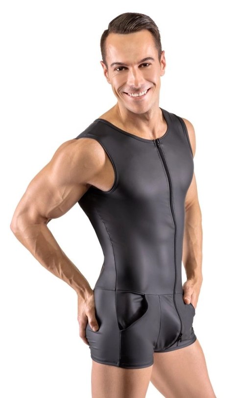 Svenjoyment - Seksowny Matowy Kombinezon Z Kieszeniami I Suwakiem Czarny 2XL Svenjoyment - Seksowny Matowy Kombinezon Z Kieszeniami I Suwakiem Czarny 2XL