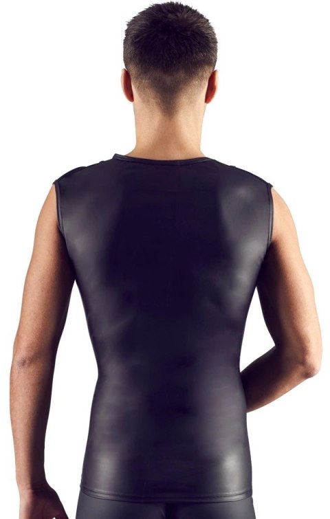 Svenjoyment - Seksowny Siateczkowy Męski Bezrękawnik Z Matowym Wstawkami Czarny 2XL Svenjoyment - Seksowny Siateczkowy Męski Bezrękawnik Z Matowym Wstawkami Czarny 2XL