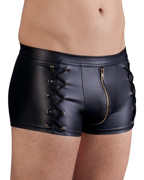 NEK - Czarne Męskie Spodenki Z Seksownym Sznurowaniem Po Bokach 2XL NEK - Czarne Męskie Spodenki Z Seksownym Sznurowaniem Po Bokach 2XL