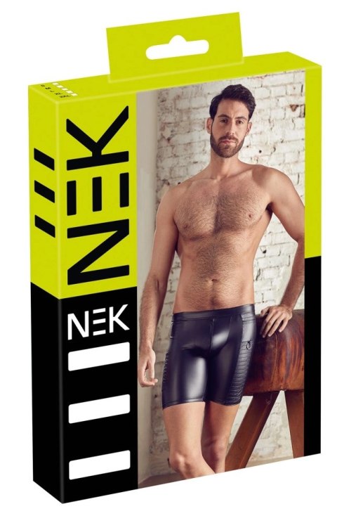NEK - Seksowne Czarne Obcisłe Spodenki Męskie Z Kieszeniami 2XL NEK - Seksowne Czarne Obcisłe Spodenki Męskie Z Kieszeniami 2XL