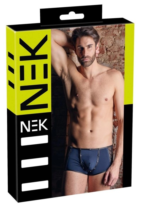 NEK - Seksowne Niebieskie Bokserki Z Mikrofibry Z Siateczką Po Bokach S NEK - Seksowne Niebieskie Bokserki Z Mikrofibry Z Siateczką Po Bokach S