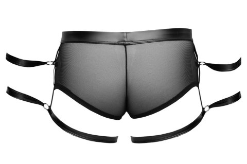 Svenjoyment Bondage - Czarne Półprzezroczyste Spodenki Z Podwójnymi Mankietami Na Ręce L Svenjoyment Bondage - Czarne Półprzezroczyste Spodenki Z Podwójnymi Mankietami Na Ręce L