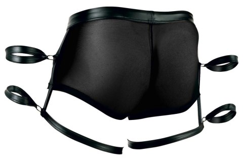 Svenjoyment Bondage - Czarne Półprzezroczyste Spodenki Z Podwójnymi Mankietami Na Ręce S Svenjoyment Bondage - Czarne Półprzezroczyste Spodenki Z Podwójnymi Mankietami Na Ręce S