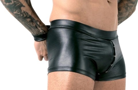 Svenjoyment Bondage - Matowe Bokserki Męskie Z Dwoma Mankietami Z Tyłu Czarne S Svenjoyment Bondage - Matowe Bokserki Męskie Z Dwoma Mankietami Z Tyłu Czarne S