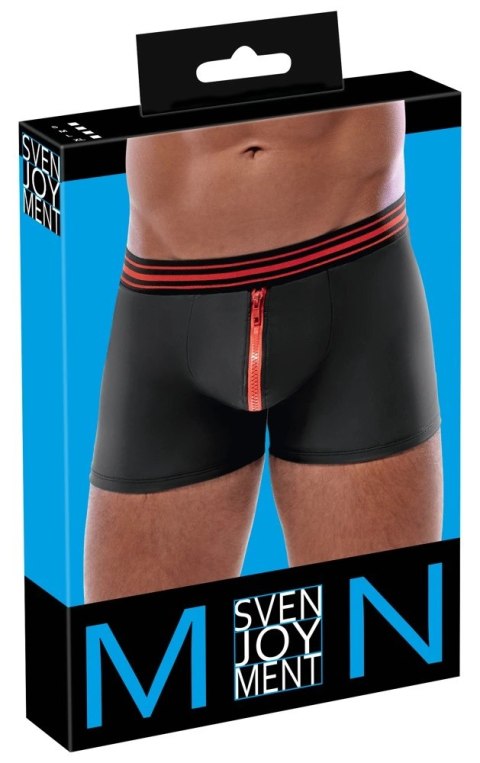 Svenjoyment - Czarne Matowe Bokserki Z Czerwonym Suwakiem I Paskiem XL Svenjoyment - Czarne Matowe Bokserki Z Czerwonym Suwakiem I Paskiem XL