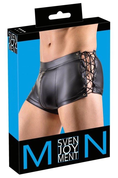 Svenjoyment - Seksowne Męskie Matowe Bokserki Z Suwakiem I Bocznym Sznurowaniem XL Svenjoyment - Seksowne Męskie Matowe Bokserki Z Suwakiem I Bocznym Sznurowaniem XL