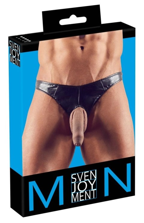 Svenjoyment - Błyszczące Męskie Stringi Z Otworem Na Penisa Czarne 2XL Svenjoyment - Błyszczące Męskie Stringi Z Otworem Na Penisa Czarne 2XL