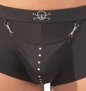 Svenjoyment - Męskie Bokserki W Stylu Pirackim Z Kieszonką I Karabińczykiem Czarne 2XL
