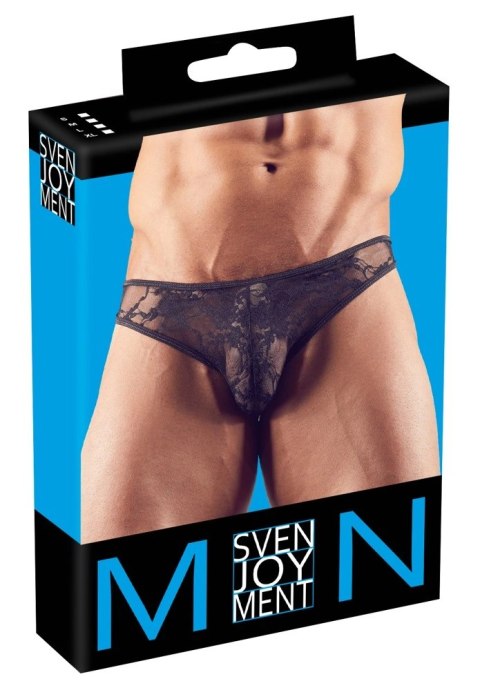 Svenjoyment - Seksowne Męskie Slipy Z Kwiatowej Koronki Czarne L Svenjoyment - Seksowne Męskie Slipy Z Kwiatowej Koronki Czarne L