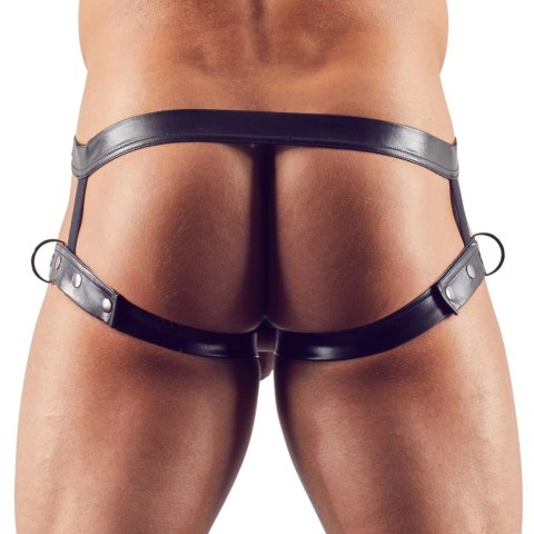 Svenjoyment - Matowe Męskie Majtki Jockstrap Z Paskami Na Uda Czarne M-L Svenjoyment - Matowe Męskie Majtki Jockstrap Z Paskami Na Uda Czarne M-L