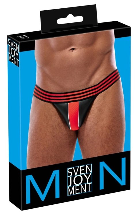 Svenjoyment - Męskie Jockstrap Z Elastycznym Paseczkiem Czarno/Czerwone S/M Svenjoyment - Męskie Jockstrap Z Elastycznym Paseczkiem Czarno/Czerwone S/M