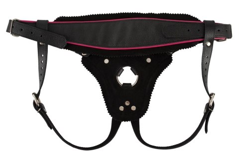 ZADO - Czarna Skórzana Uprząż Strap-on Z 2 Pierścieniami S-L ZADO - Czarna Skórzana Uprząż Strap-on Z 2 Pierścieniami S-L