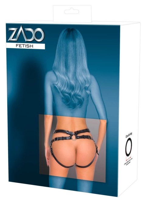 ZADO - Regulowana Uprząż Strap-On Skórzana Czarna S/M ZADO - Regulowana Uprząż Strap-On Skórzana Czarna S/M