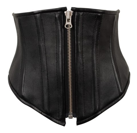 ZADO - Seksowny Skórzany Gorset Bez Biustu Sznurowany Czarny 51 cm ZADO - Seksowny Skórzany Gorset Bez Biustu Sznurowany Czarny 51 cm