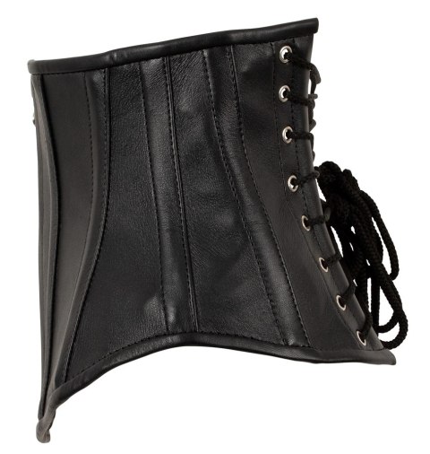 ZADO - Seksowny Skórzany Gorset Bez Biustu Sznurowany Czarny 61 cm ZADO - Seksowny Skórzany Gorset Bez Biustu Sznurowany Czarny 61 cm