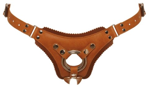 ZADO - Skórzana Uprząż Strap-On Brązowa L/XL ZADO - Skórzana Uprząż Strap-On Brązowa L/XL