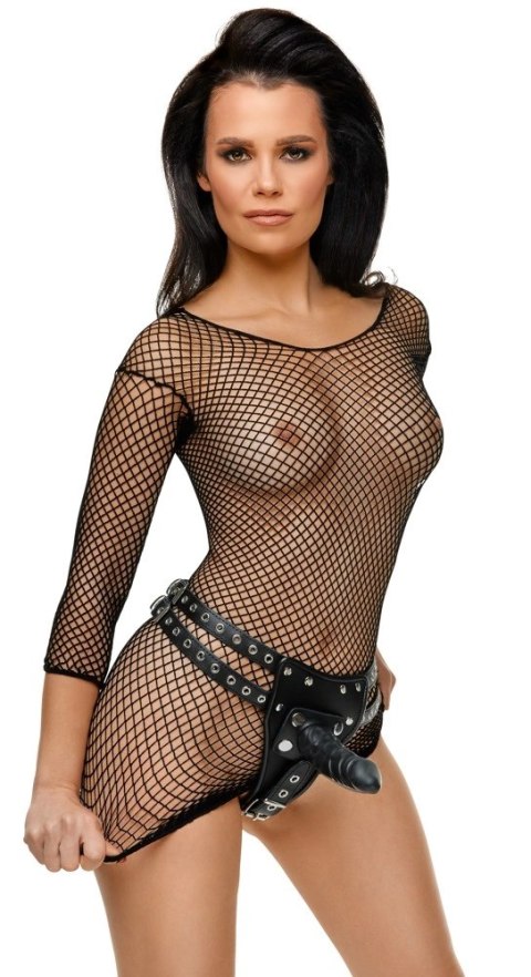 ZADO - Skórzane Stringi Z 3 Wymiennymi Dildami Czarne L/XL ZADO - Skórzane Stringi Z 3 Wymiennymi Dildami Czarne L/XL