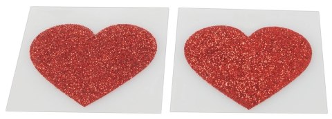 Cottelli ACCESSOIRES - Naklejki Na Sutki Błyszczące Czerwone Serca 1 Para Cottelli ACCESSOIRES - Naklejki Na Sutki Błyszczące Czerwone Serca 1 Para