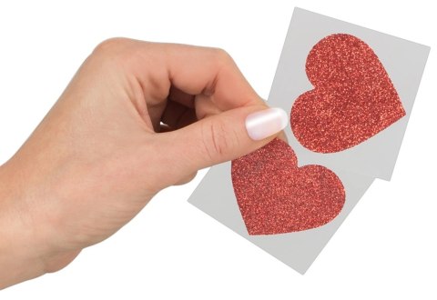 Cottelli ACCESSOIRES - Naklejki Na Sutki Błyszczące Czerwone Serca 1 Para Cottelli ACCESSOIRES - Naklejki Na Sutki Błyszczące Czerwone Serca 1 Para