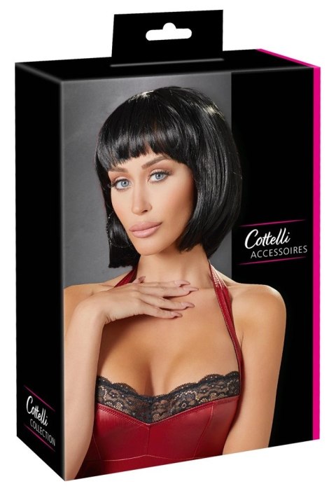 Cottelli ACCESSOIRES - Regulowana Krótka Czarna Peruka Cottelli ACCESSOIRES - Regulowana Krótka Czarna Peruka