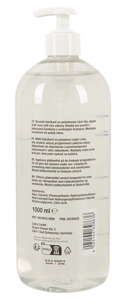 Just Glide - Analny Lubrykant Nawilżający Na Bazie Wody 1l Just Glide - Analny Lubrykant Nawilżający Na Bazie Wody 1l