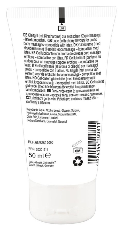 Lick It - Żel Do Erotycznego Masażu Wiśnia 50ml Lick It - Żel Do Erotycznego Masażu Wiśnia 50ml