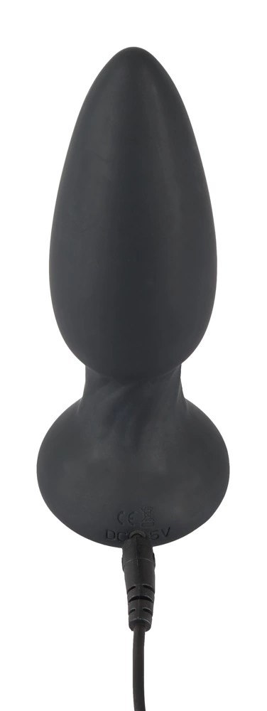 Black Velvets - Rotacyjny Korek Analny Z Pilotem 14 cm Czarny Black Velvets - Rotacyjny Korek Analny Z Pilotem 14 cm Czarny