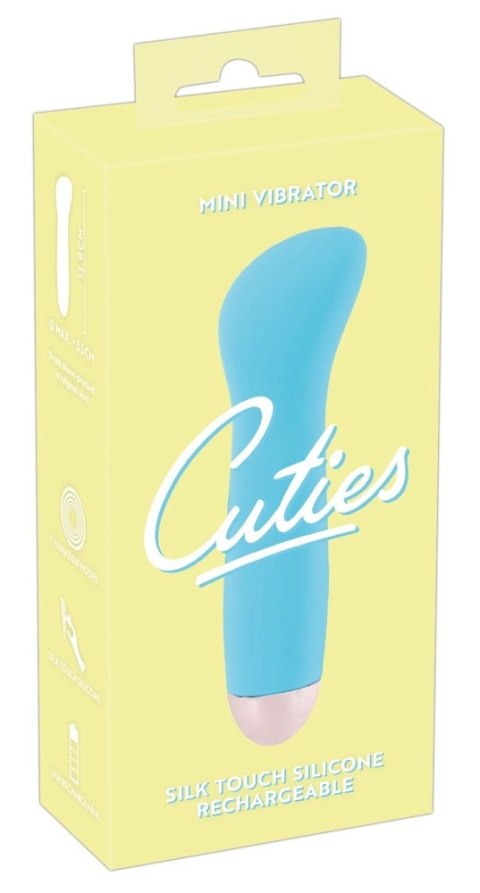 Cuties - Niebieski Mini Wibrator Z Wgłębieniem Cuties - Niebieski Mini Wibrator Z Wgłębieniem