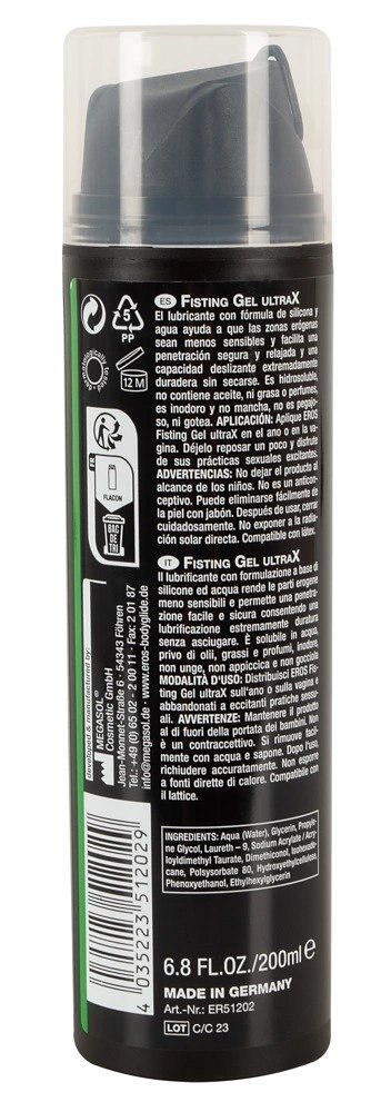 EROS - Silikonowo-Wodny Lubrykant Do Fistingu UltraX 200ml EROS - Silikonowo-Wodny Lubrykant Do Fistingu UltraX 200ml