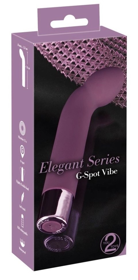Elegant Series - Wibrator Do Stymulacji Punktu-G Fioletowy 16cm Elegant Series - Wibrator Do Stymulacji Punktu-G Fioletowy 16cm