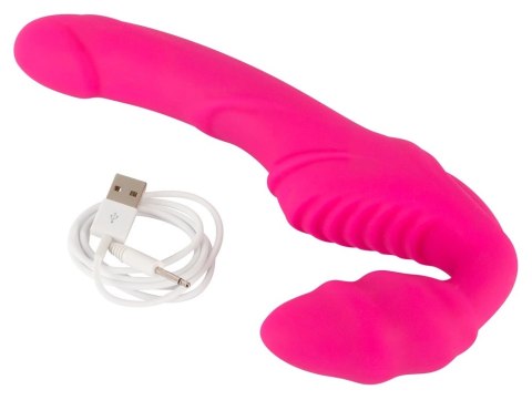 Strapless Strap-On - Wibrator Do Dzikich Gier Z 2 Końcówkami Różowy Strapless Strap-On - Wibrator Do Dzikich Gier Z 2 Końcówkami Różowy