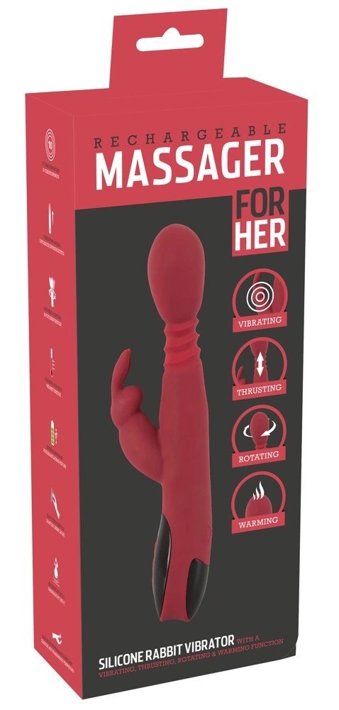 You2Toys - Wibrator silikonowy - króliczek - podwójny You2Toys - Wibrator silikonowy - króliczek - podwójny