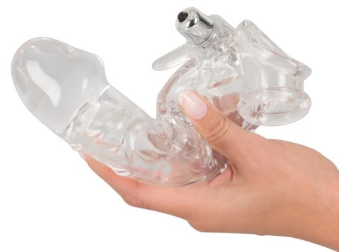 Crystal - Nakładka Na Penisa Ze Stymulatorem Vibro 23cm Crystal - Nakładka Na Penisa Ze Stymulatorem Vibro 23cm