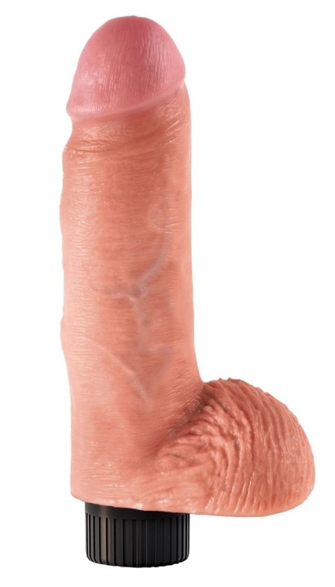 King Cock - Realistyczny Wibrator Z Jądrami I Przyssawką 18 CM Jasny Kolor Skóry King Cock - Realistyczny Wibrator Z Jądrami I Przyssawką 18 CM Jasny Kolor Skóry