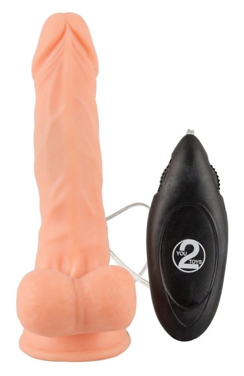 Realistixxx - Naturalny Wibrator Z Żyłami Żołędziem I Pilotem 18cm Realistixxx - Naturalny Wibrator Z Żyłami Żołędziem I Pilotem 18cm