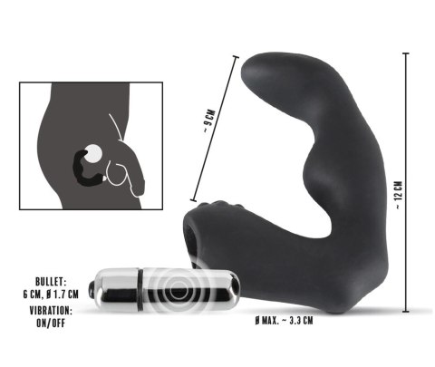Rebel - Wibrator Prostaty W Kształcie Litery L Czarny Rebel - Wibrator Prostaty W Kształcie Litery L Czarny