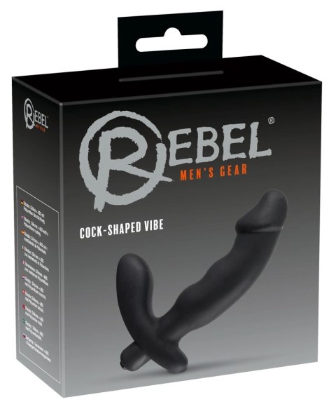 Rebel - Wibrator Prostaty Z Dodatkowym Stymulatorem Krocza Czarny Rebel - Wibrator Prostaty Z Dodatkowym Stymulatorem Krocza Czarny