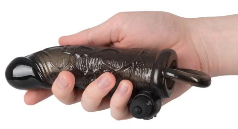 Rebel - Wibrująca Nakładka Na Penisa Z Pierścieniem Jąder 19cm Rebel - Wibrująca Nakładka Na Penisa Z Pierścieniem Jąder 19cm