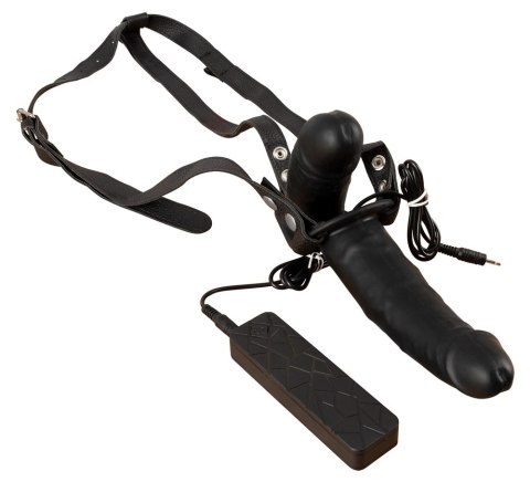 You2Toys - Uprząż podwójna z dużym dildo - wibratorem You2Toys - Uprząż podwójna z dużym dildo - wibratorem