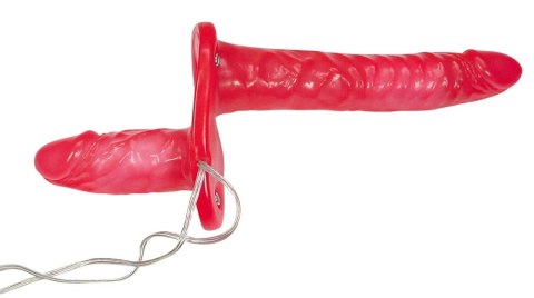 Bad Kitty - Strap-on Z 2 Wibratorami Czerwone Bad Kitty - Strap-on Z 2 Wibratorami Czerwone