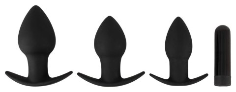 Black Velvets - Zestaw Korków Analnych Z Wibracją 3 szt Czarne Black Velvets - Zestaw Korków Analnych Z Wibracją 3 szt Czarne