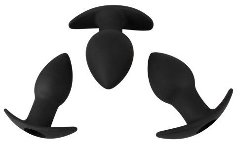 Black Velvets - Zestaw Korków Analnych Z Wibracją 3 szt Czarne Black Velvets - Zestaw Korków Analnych Z Wibracją 3 szt Czarne
