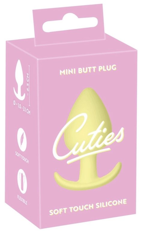 Cuties - Żółty Korek Analny 6,5 cm Silikonowy Cuties - Żółty Korek Analny 6,5 cm Silikonowy